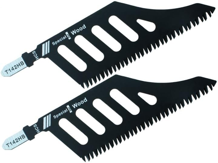 acclookss Special Wood T142HB Jigsaw Blades, Black, Steel Construction, Special-Shaped Design for Wood Cutting, 5 Pack - Image 2